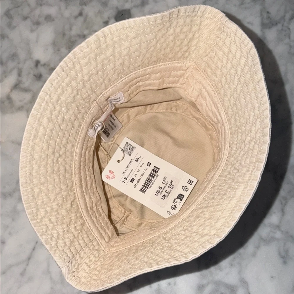 NWT Zara Tan Kids Bucket Hat 1-3Y